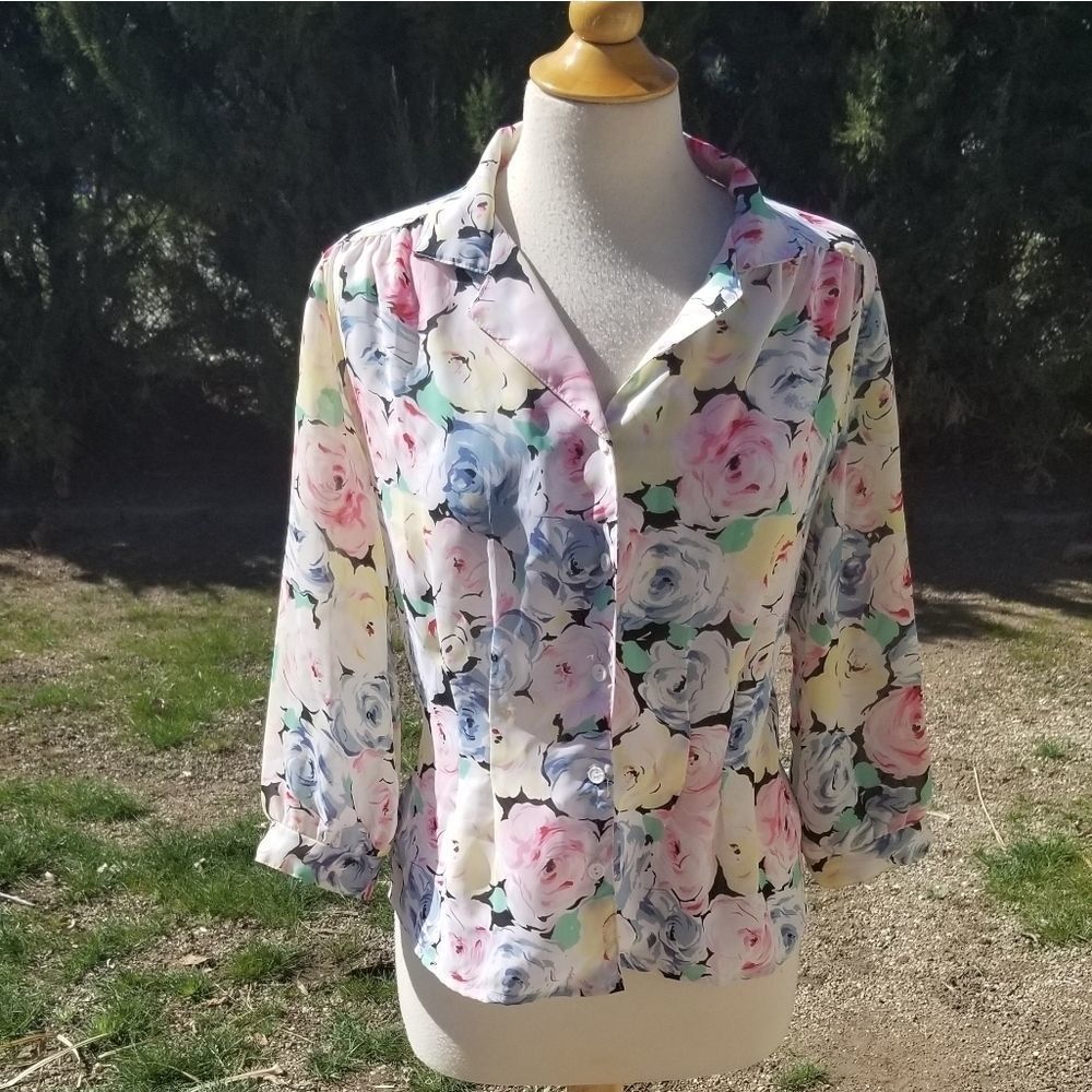 Vintage Floral Blouse